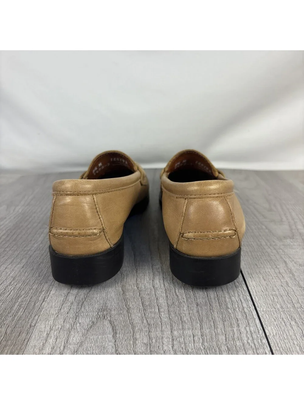 Vintage Dexter USA Women's 5.5 M Woven Leather Loafers Tan Slip On